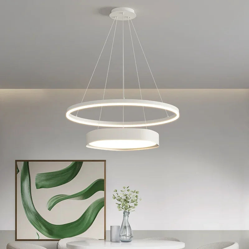 Nordic Post-modern Round Led Dining Hall Pendant Lamp Modern Simple Design Creative Study Minimal Lamp Bedroom Lamp