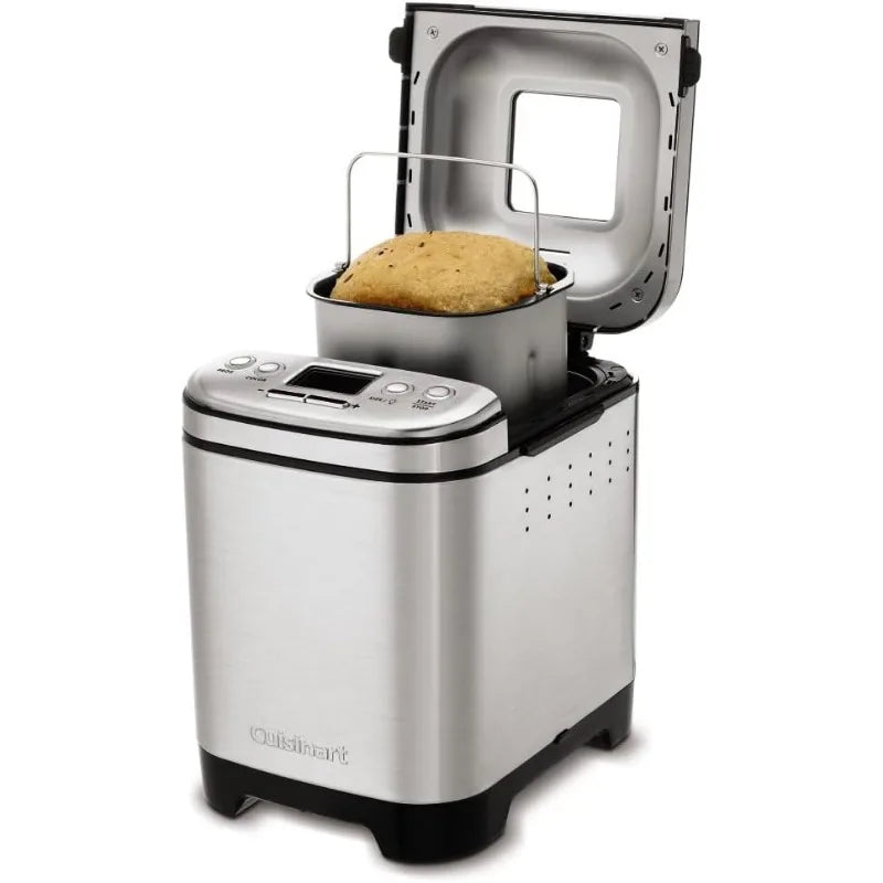 Cuisinart Bread Maker Machine, Compact and Automatic, Customizable Settings, Up to 2lb Loaves, CBK-110P1, Silver,Black