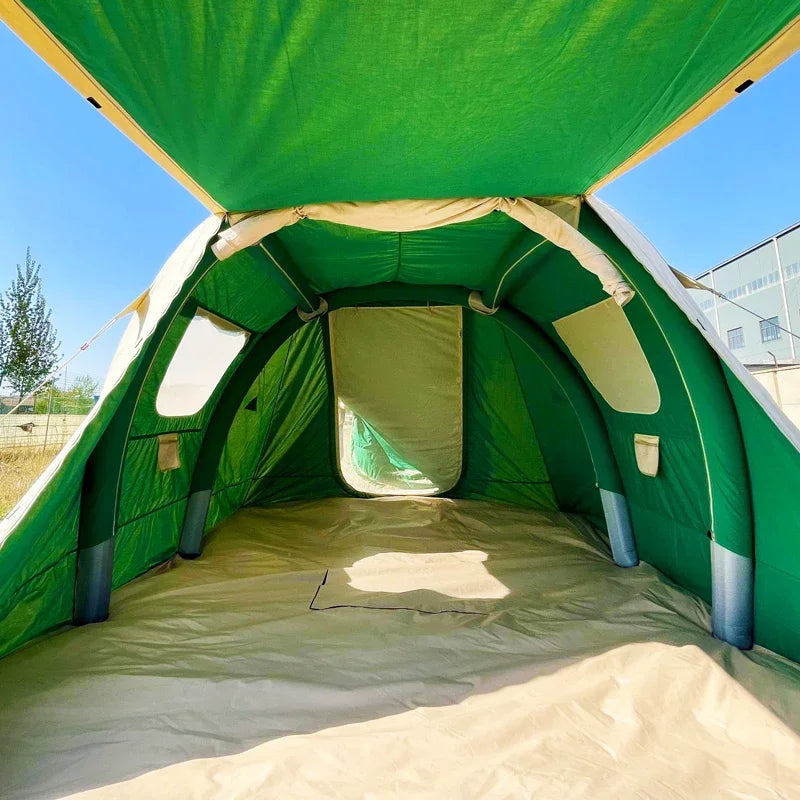 2022 Latest Popular Tunnel Camping Tent For 3-4 People Outdoor Luxury Inflatable Tent