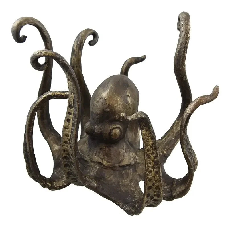 Octopus Statue Resin Octopus Sculpture Crafts Octopus Mug Holder Fun Cast Cup Holder Jewelry Holder Desktop Home Decoration