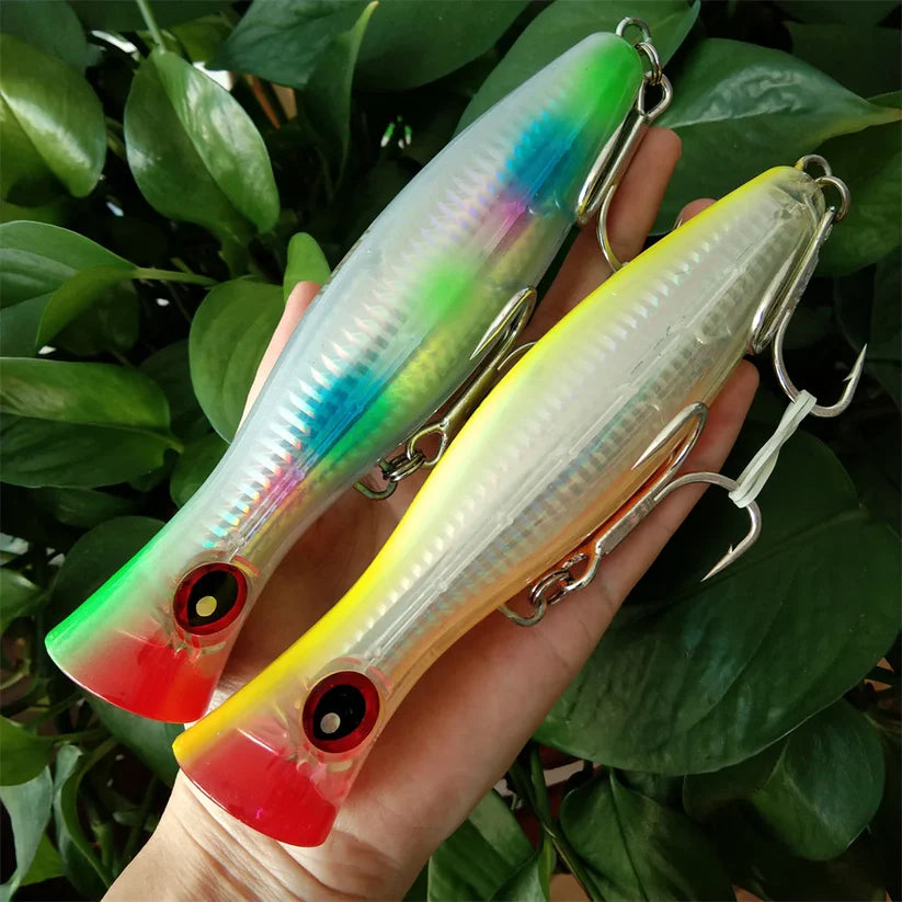 2pcs Big Popper Fishing Lure 12cm 40g 16cm 78g Artificial Hard Bait Wobbler Saltwater Trolling Surface Topwater Swimbait Tackle Regular price$30.20 USD