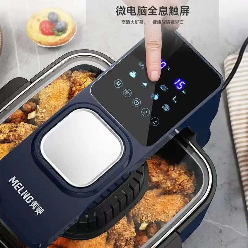 Household air fryer new fully automatic large capacity smart oven multi-function all-in-one French fry machine