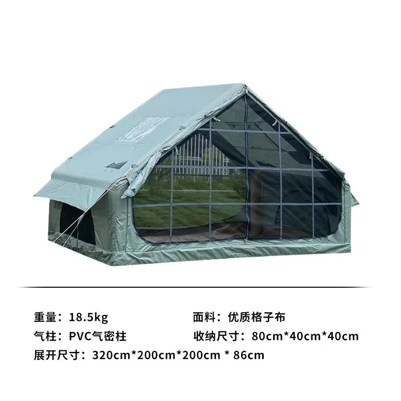 Extra-large Tent 3x3 Folding Awning Camping House Luxury Giant Camping Inflatable Outdoor Fishing 10 People Events Waterproof