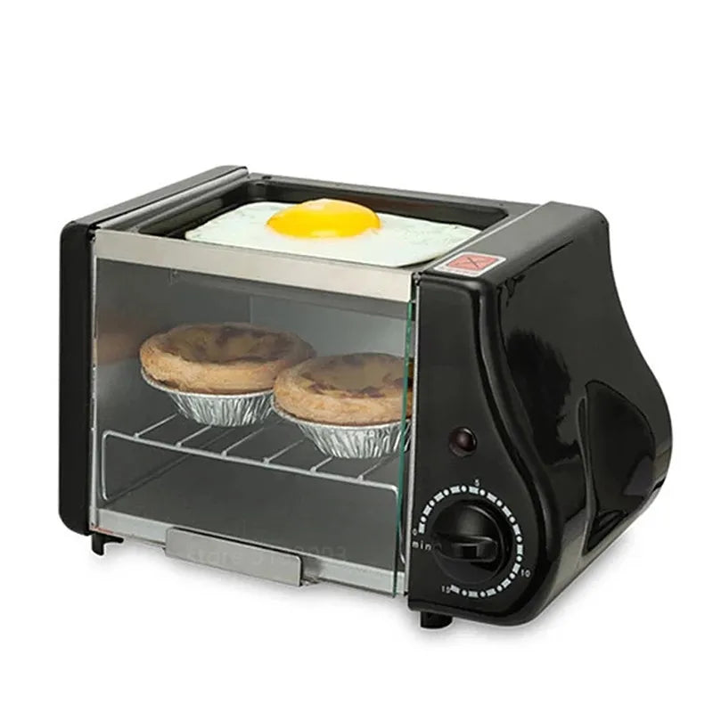 Multifunction Mini Electric Baking Bakery Roast Oven Grill Fried Eggs Omelette Frying Pan Breakfast Machine Bread Maker Toaster